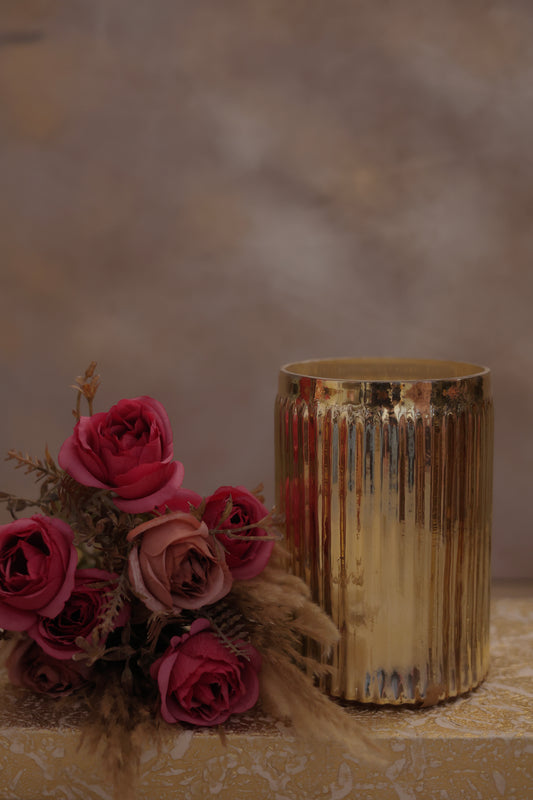 Gold Jar Glass Vase