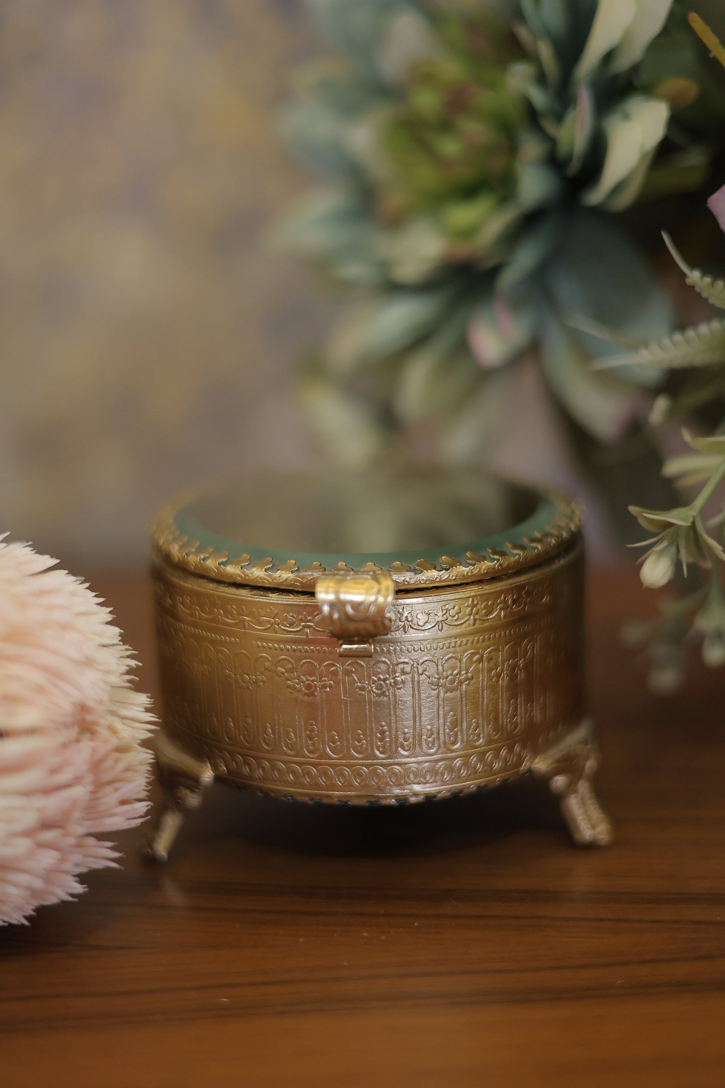 Brass and Glass Jar