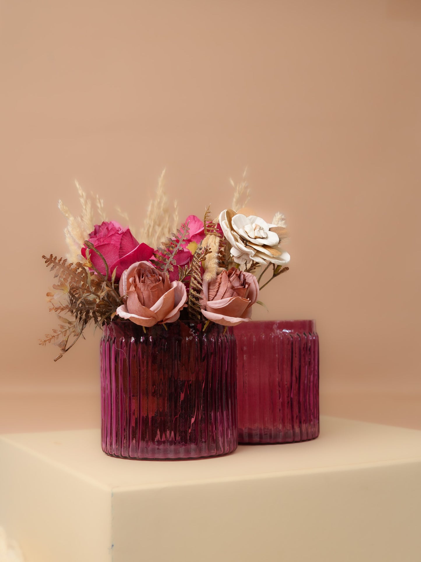 Decorative glass jar