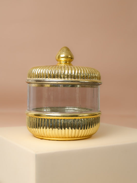 Glass Gold Jar / Multipurpose
