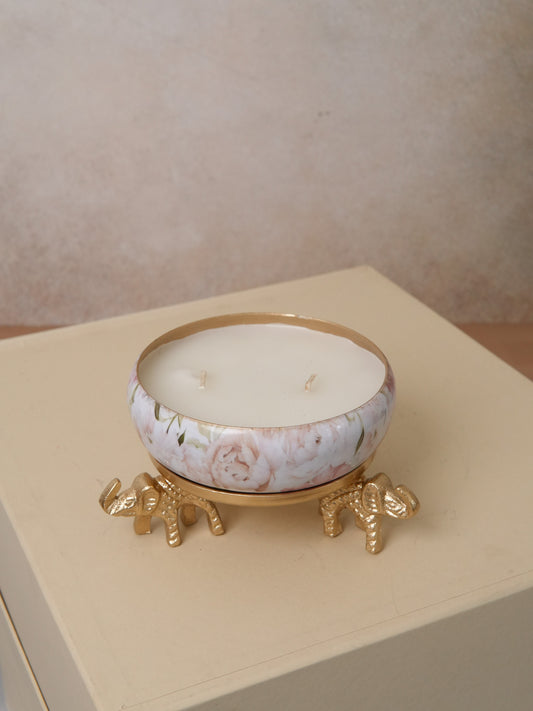 Printed Urli Scented Exotic Candle with Stand