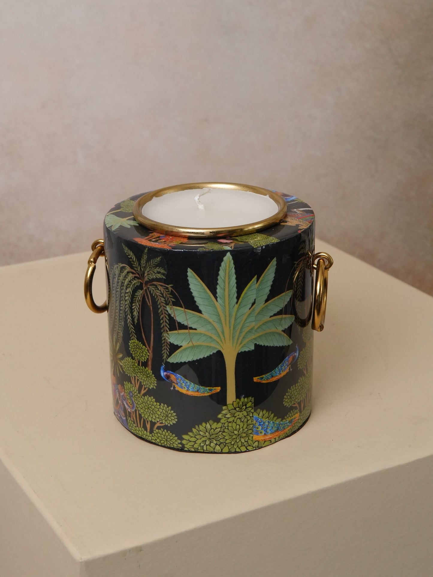 Decorative Candle Holder with Wax
