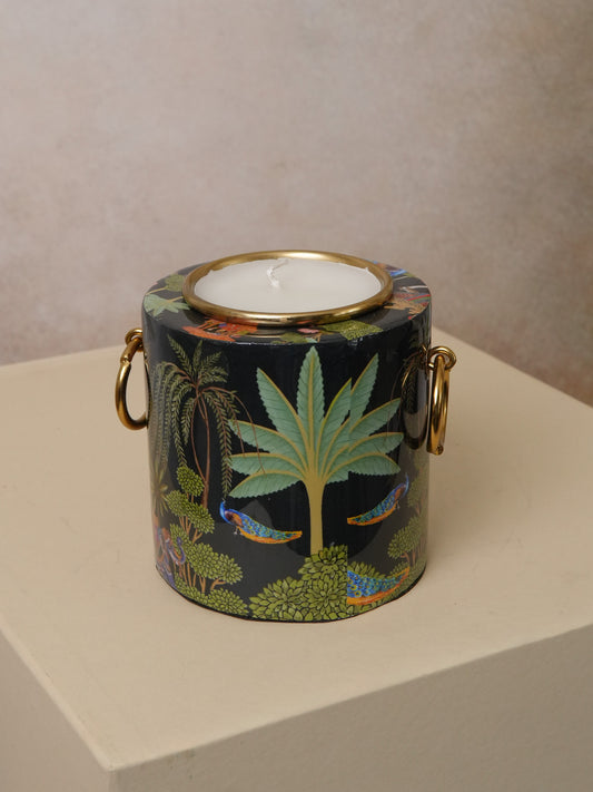 Decorative Candle Holder with Wax
