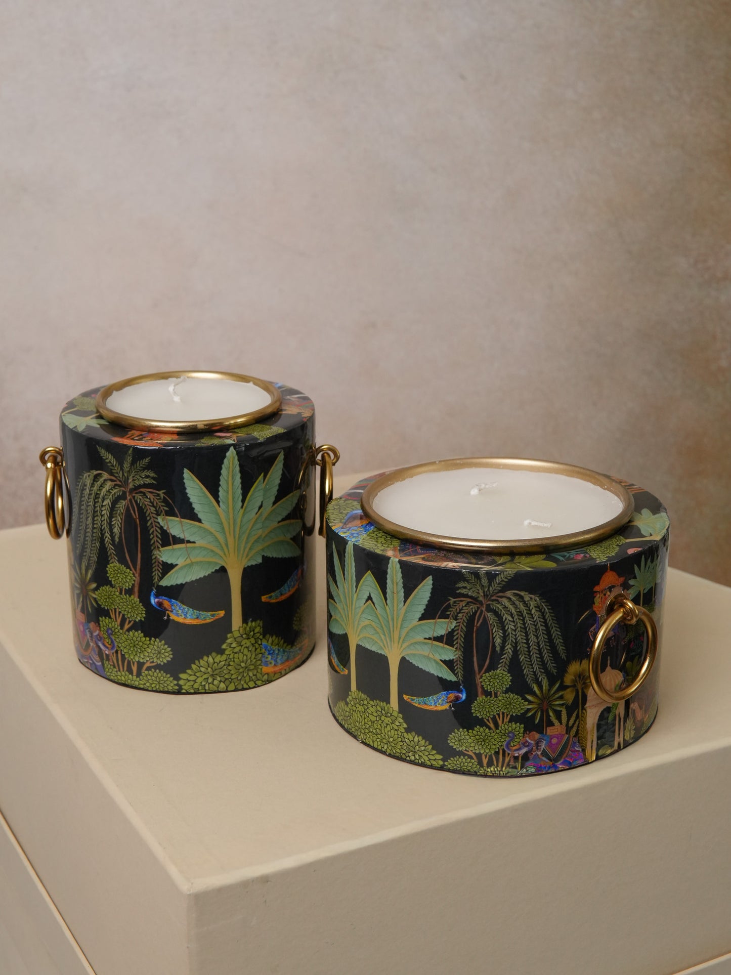 Decorative Candle Holder with Wax