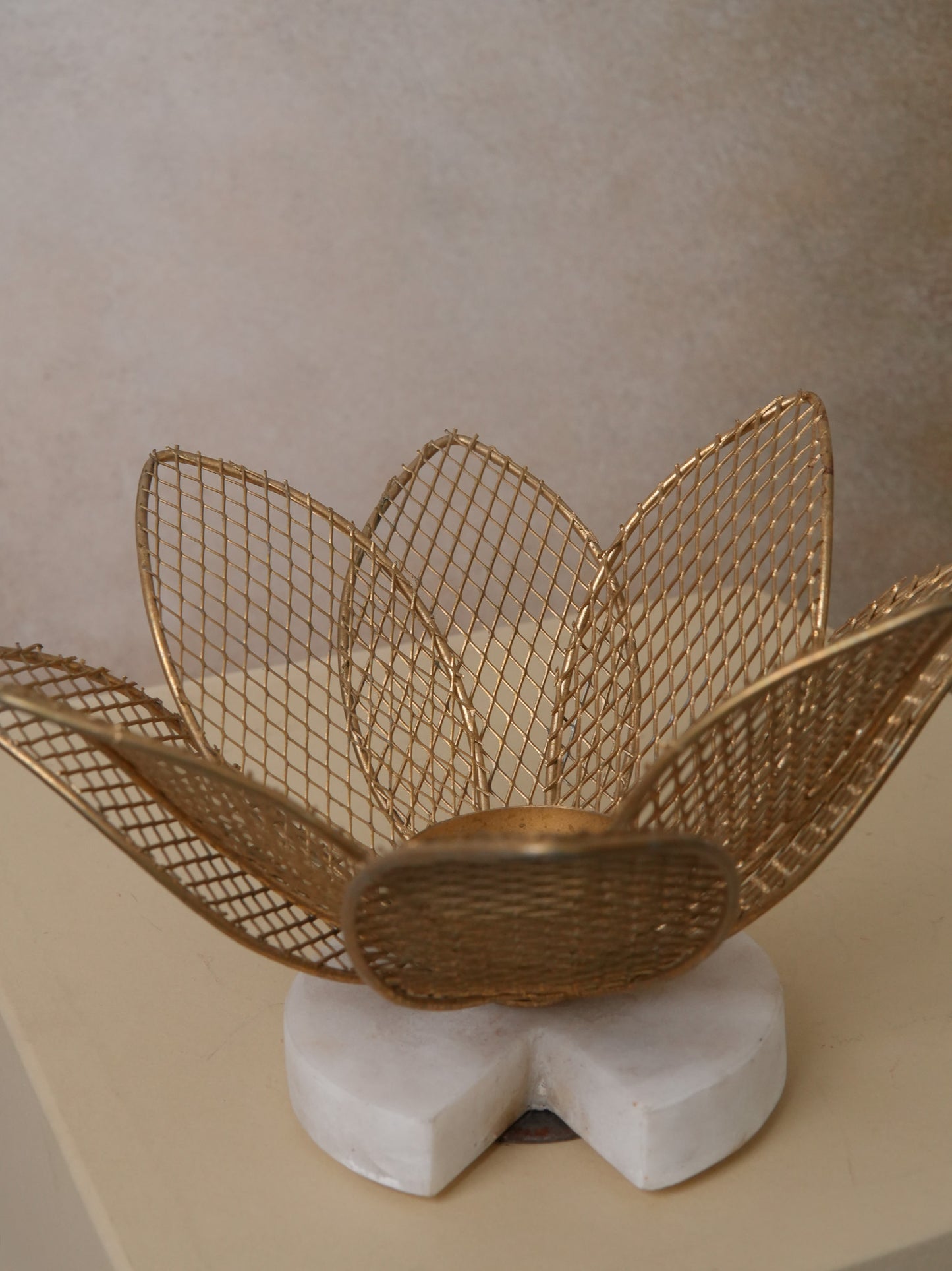 Lotus Decorative with Marble Stand