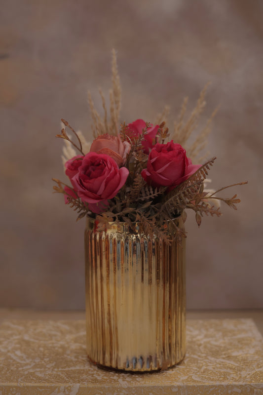 Gold Jar Glass Vase