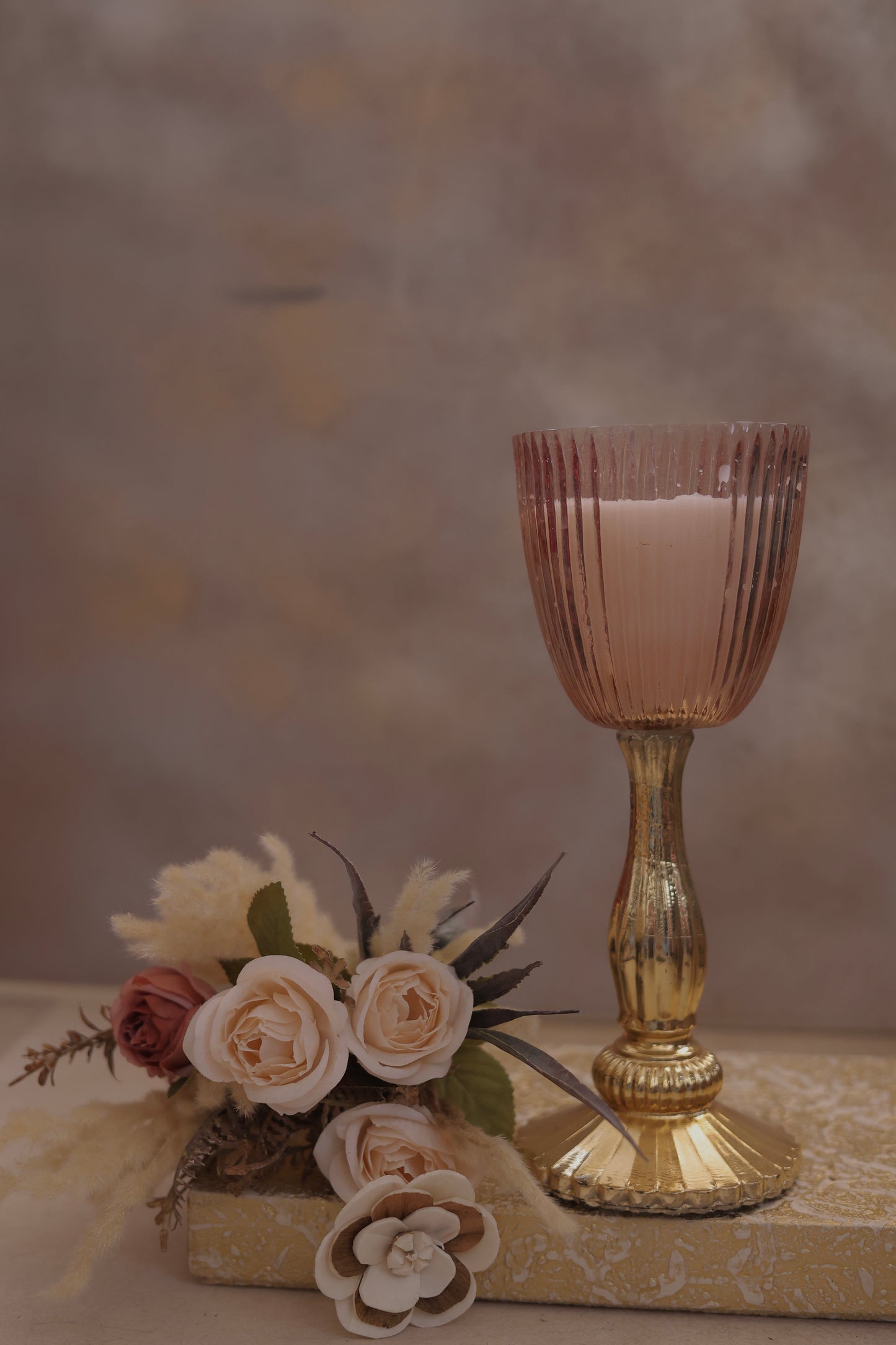 Premium candle stand with wax
