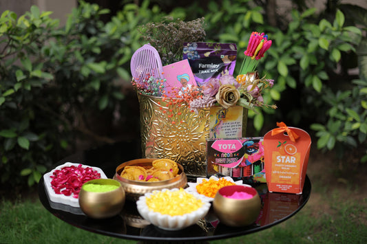 Premium Golden Gift Hamper Holi