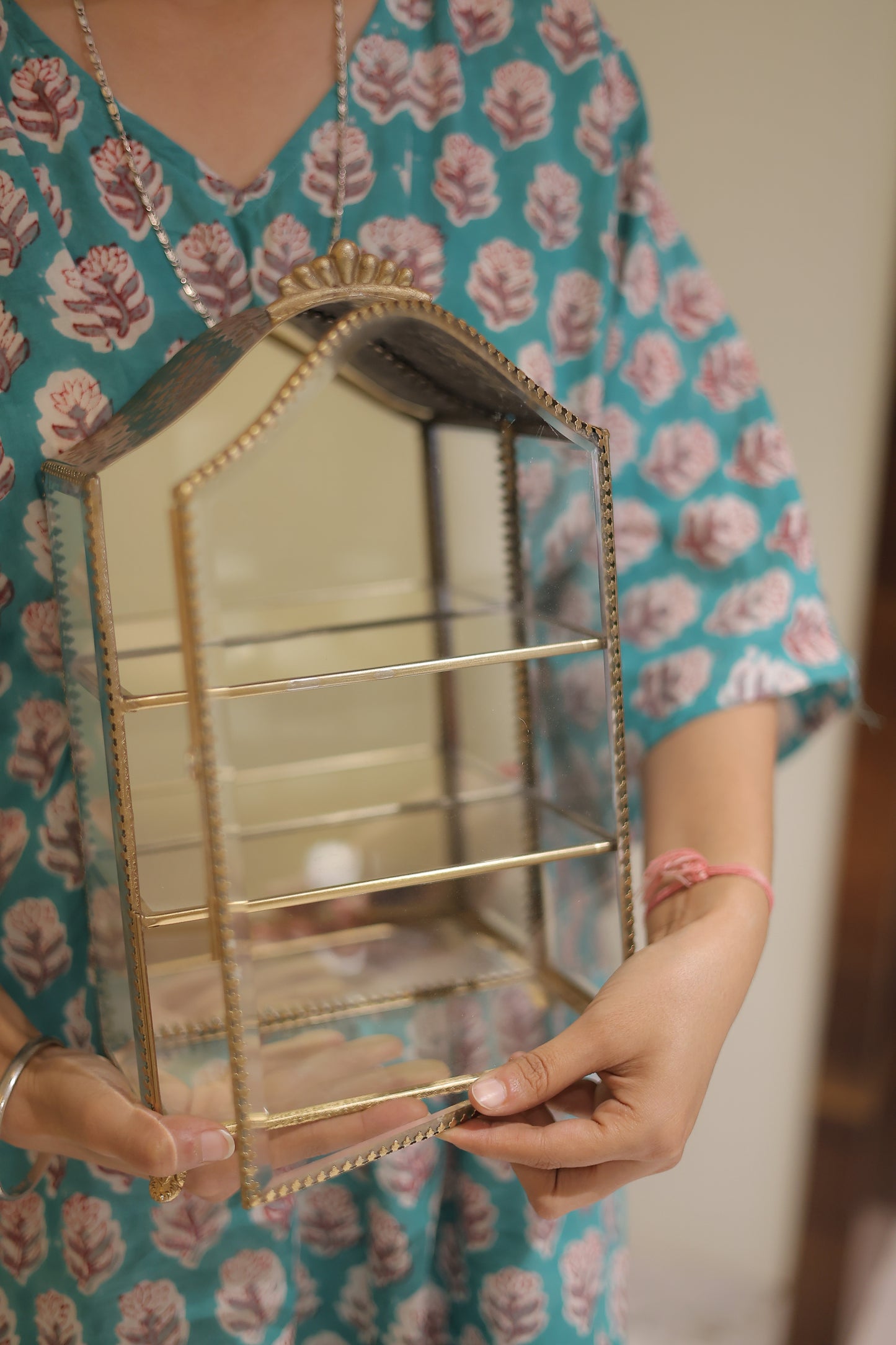 Glass Brass Cabinet