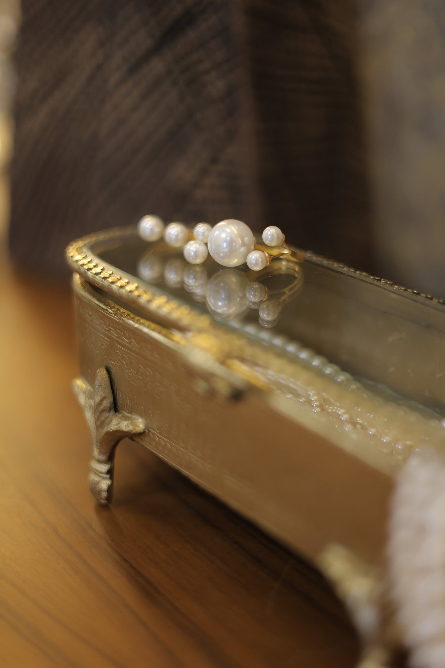 Glass Brass Antique Box