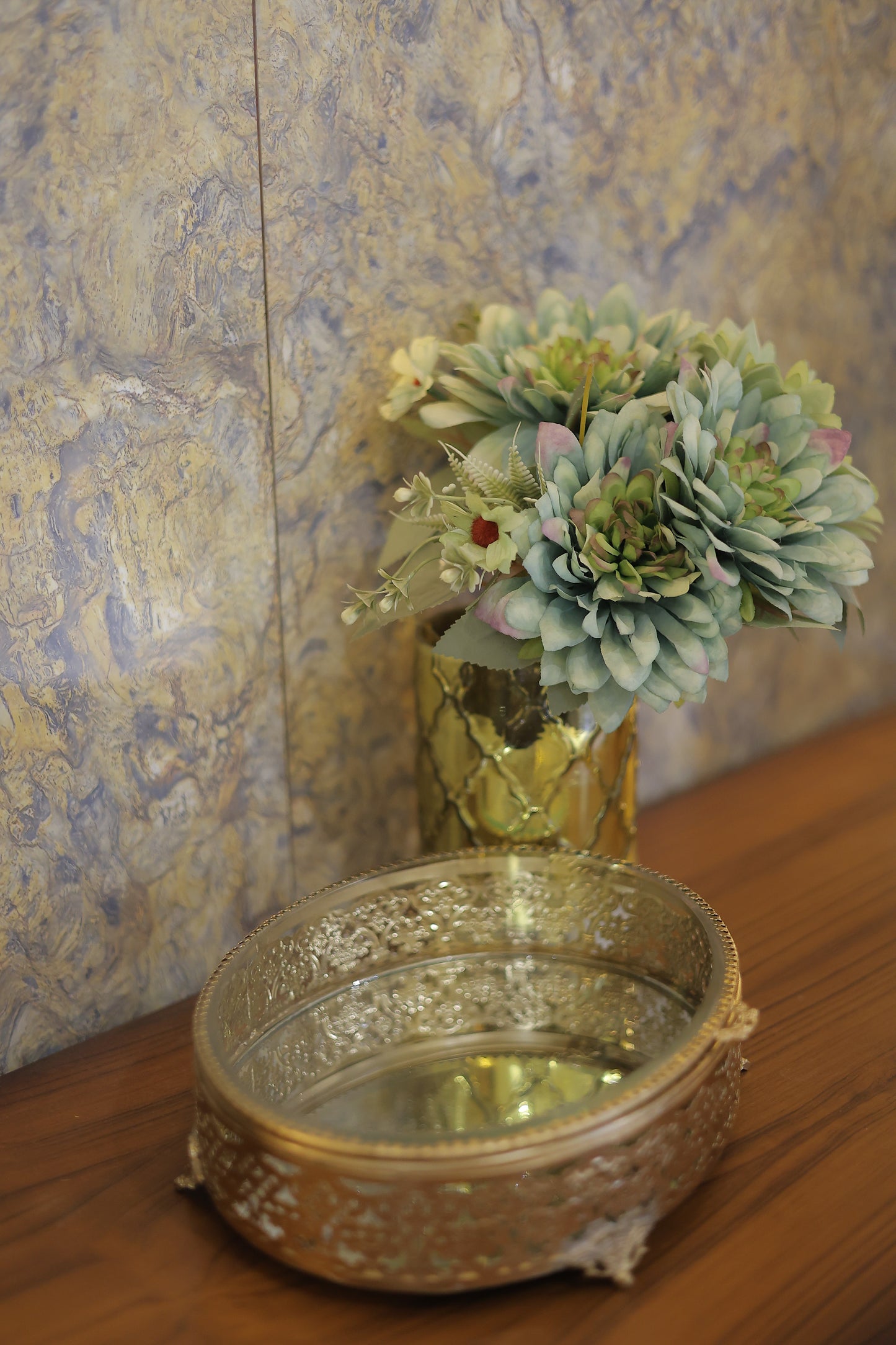 Premium Glass Brass Keepsake