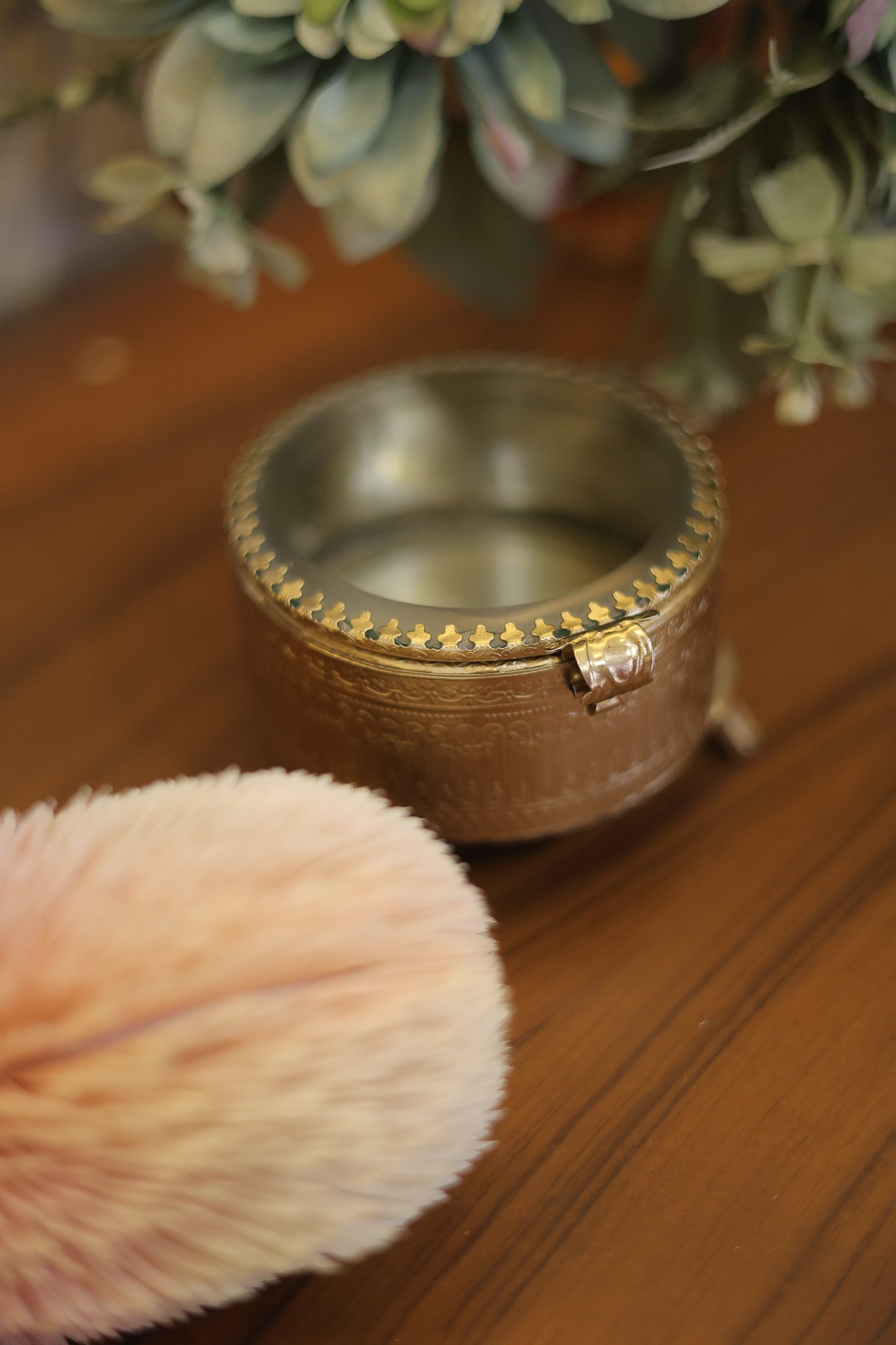 Brass and Glass Jar
