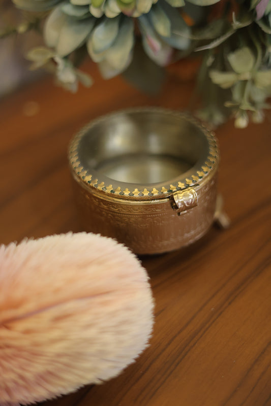 Brass and Glass Jar