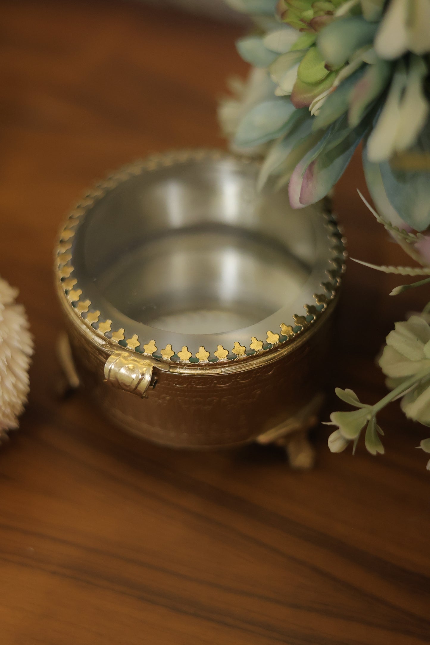 Brass and Glass Jar