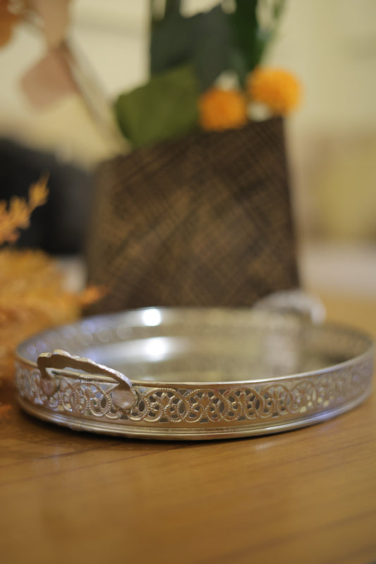 Metal glass tray