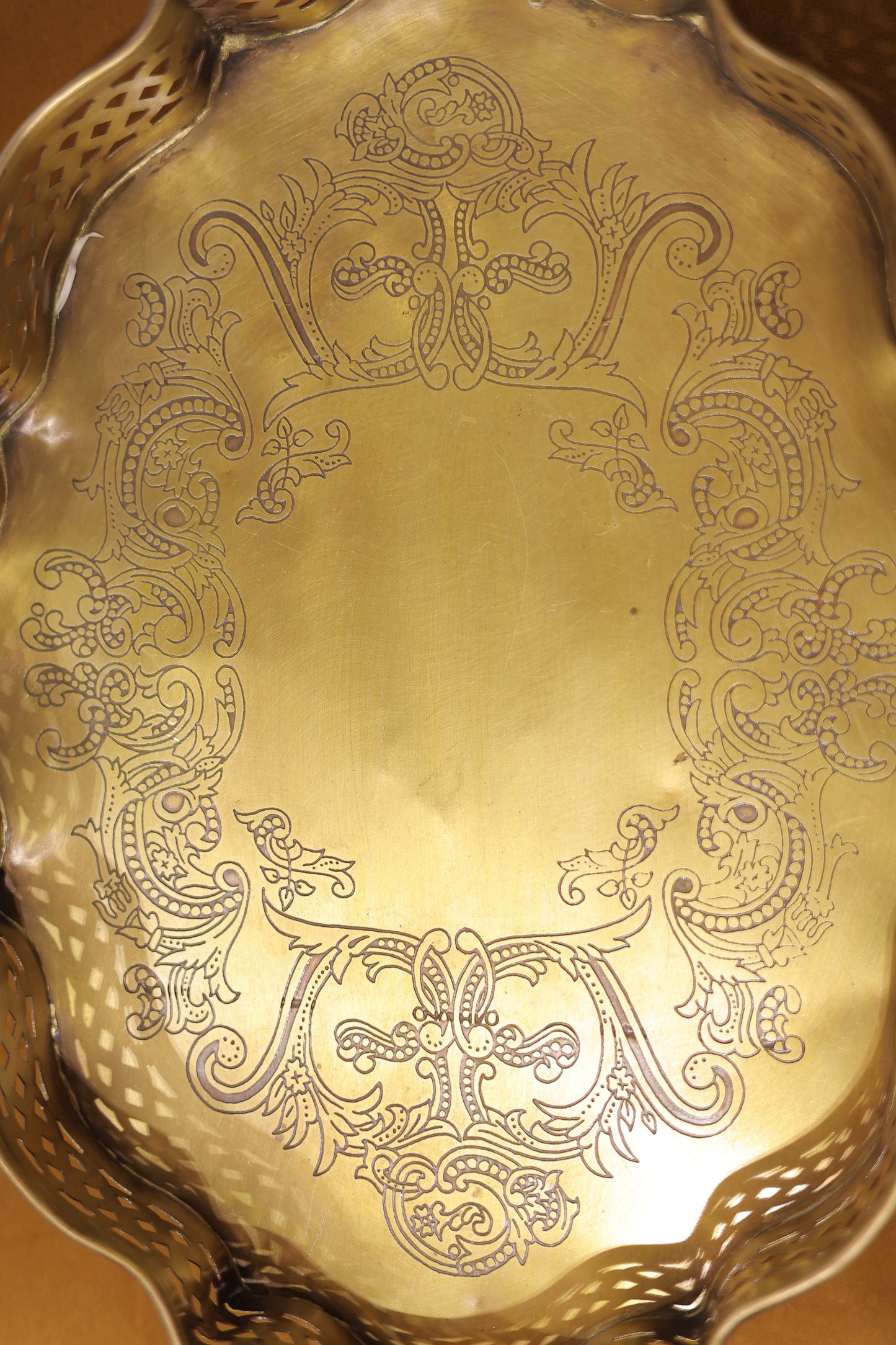 Brass vintage tray