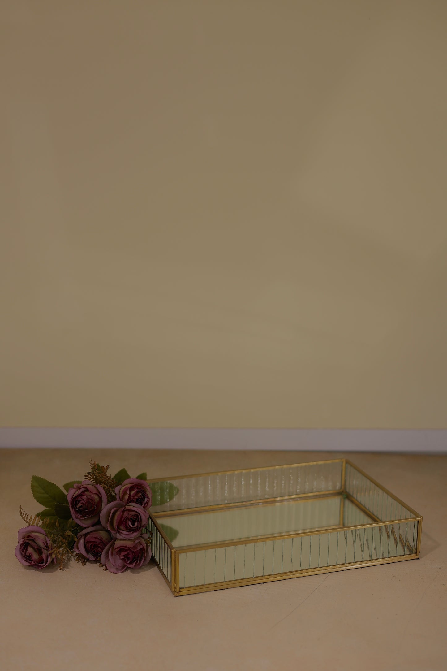 Fluted Glass Tray For Home Decor