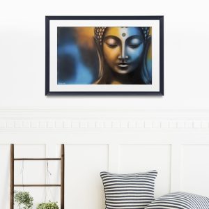 Gautam Buddha Painting as per Vastu Canvas Painting with Frame for Home Decoration, Living Room, Wall Art, Gift Item, Wall Decor
